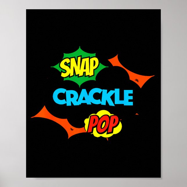 Retro Funny Snap Crackle P Quote Relax Meme Game  Poster (Framsidan)
