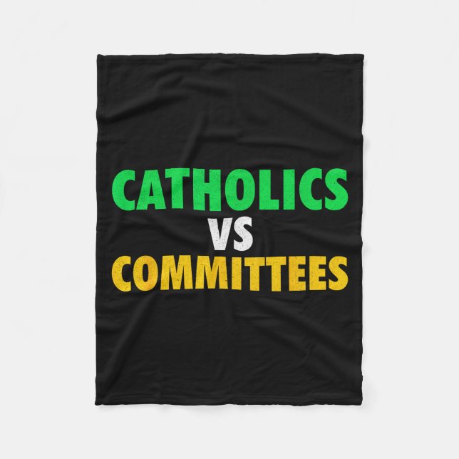 Retro Funny Trendy Sarcastic Saying Catholics Vs C Fleecefilt (Framsidan)