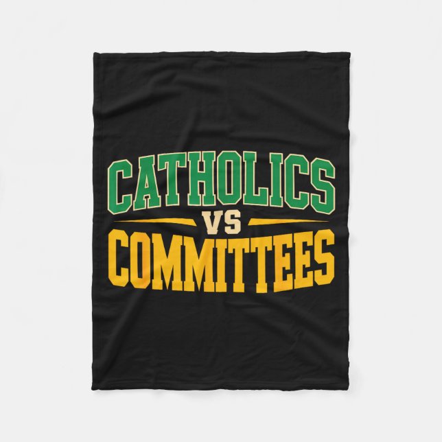 Retro Funny Trendy Sarcastic Saying Catholics Vs C Fleecefilt (Framsidan)
