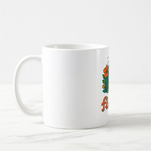 Retro Funny Turtle Snäcka Ja sin sommar Kaffemugg