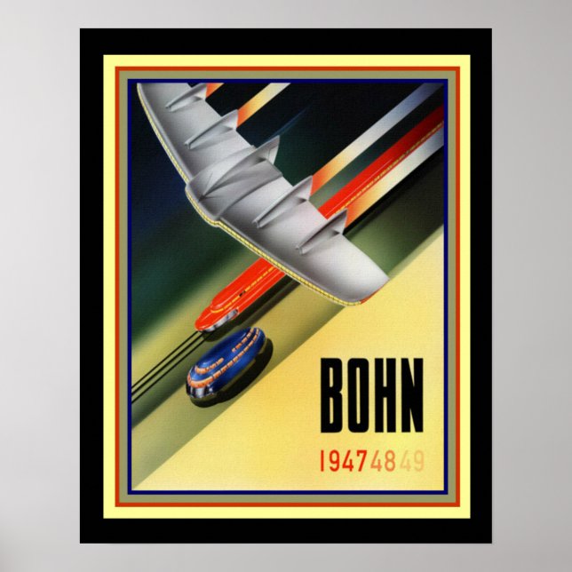 Retro Furturistic Bohn Ad Print 16 x 20 Poster (Framsidan)