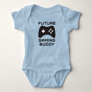 Retro Future Gaming Buddy Blue Bodydräkt Baby Gift Tee Shirt