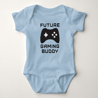 Retro Future Gaming Buddy Blue Bodydräkt Baby Gift Tee Shirt