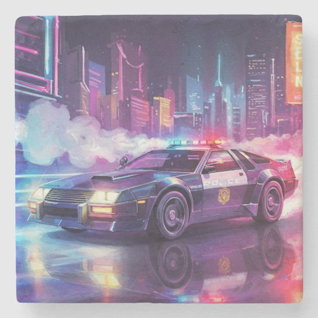 Retro Future Inspired Car Fanatic Underlägg (Framsidan)