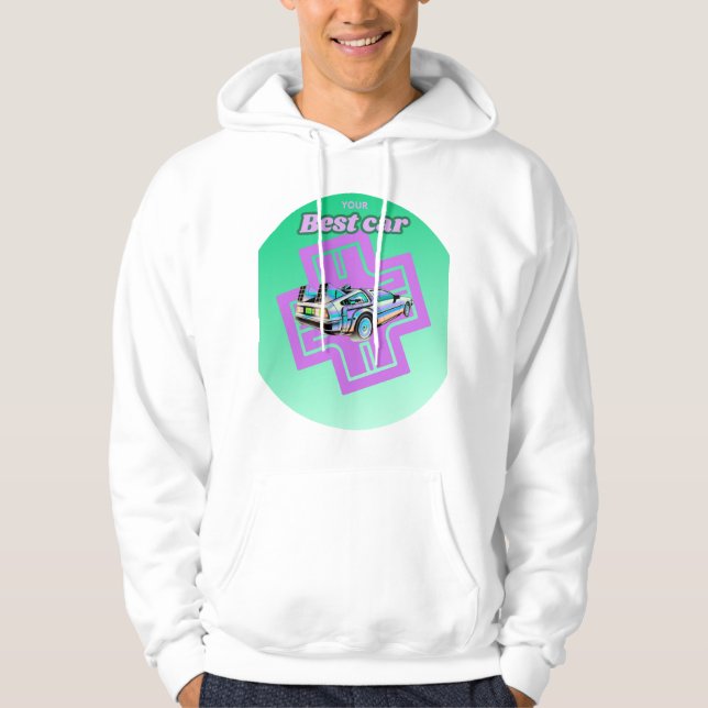 Retro Future Ride – Your Best Car Hoodie (Framsida)