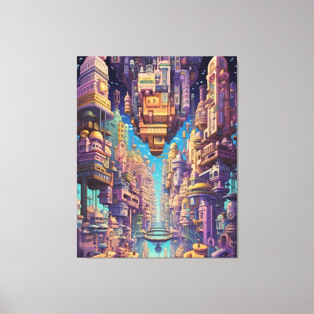 Retro Futurism Art Canvas (Framsida)