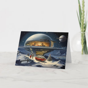 Retro Futurism Festicies: En kosmetisk jul Kväll Kort