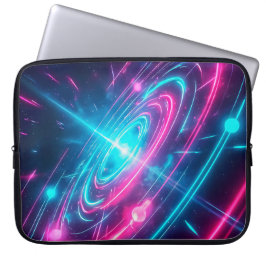 Retro Futuristic Vaporwave Space Portal Laptop Fodral