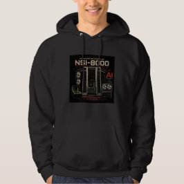 Retro Futuristisk AI Robot Dator Vaporwave Neon Hoodie