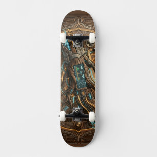 Retro-futuristisk cybernetisk drivvedsfusion 2026 mini skateboard bräda 18,5 cm