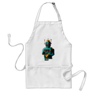 Retro Futuristisk Robot ROBIA 12J2 Mixologist Förkläde