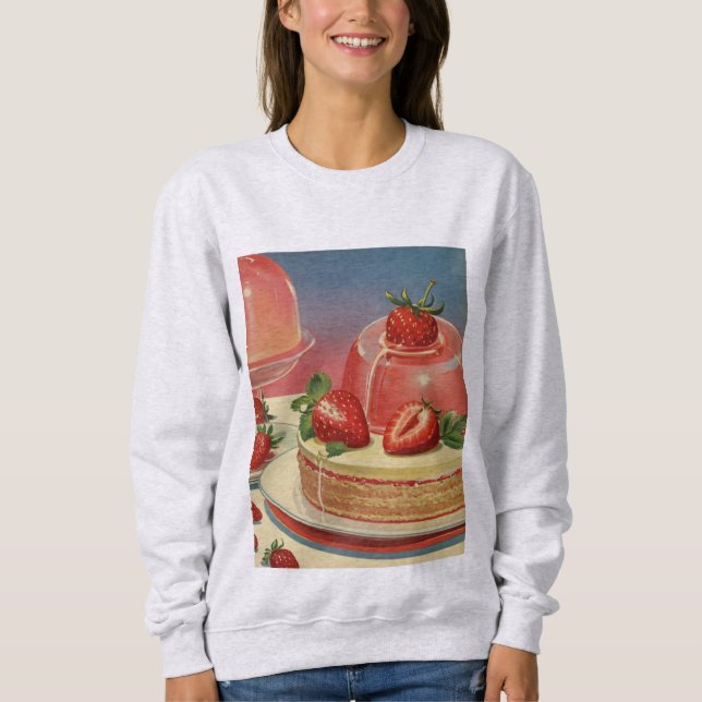 Retro futuristisk t-shirt med kakmotiv  (Framsida)