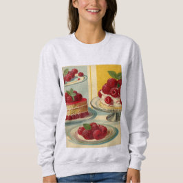 Retro futuristisk t-shirt med tårta