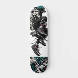 Retro-futuristisk Tech Street Art Skateboard 23