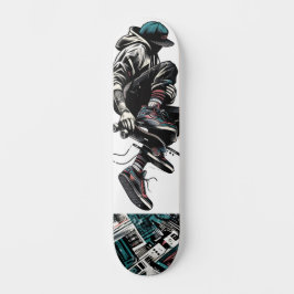 Retro-futuristisk Tech Street Art Skateboard 23