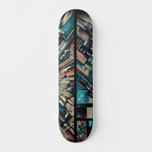 Retro-futuristisk teknik gatu konst skateboard 33