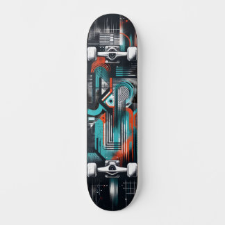 Retro-futuristisk teknik gatu konst skateboard 36