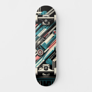 Retro-futuristisk teknik gatu konst skateboard 5