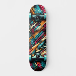 Retro-futuristisk teknik-gatukonst skateboard 11