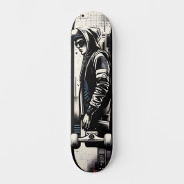 Retro-futuristisk teknik-gatukonst skateboard 19