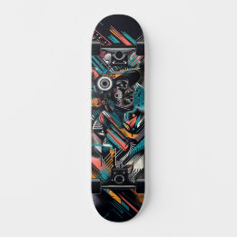 Retro-futuristisk teknik-gatukonst skateboard 21