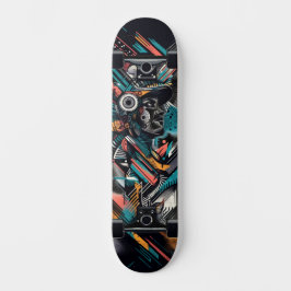Retro-futuristisk teknik-gatukonst skateboard 21