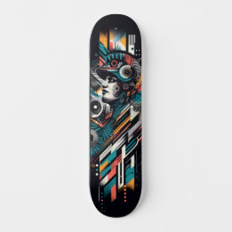 Retro-futuristisk teknik-gatukonst skateboard 22