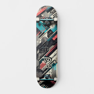 Retro-futuristisk teknik-gatukonst skateboard 30