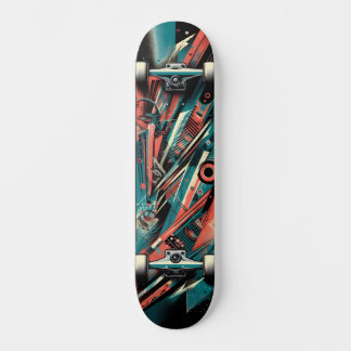 Retro-futuristisk teknik-gatukonst skateboard 37