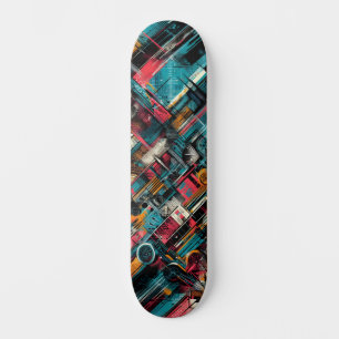 Retro-futuristisk teknik-gatukonst skateboard 39