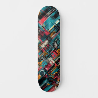 Retro-futuristisk teknik-gatukonst skateboard 39