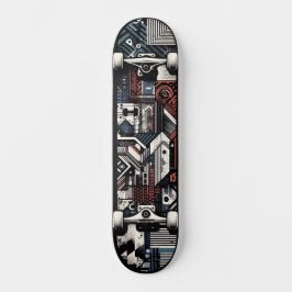 Retro-futuristisk teknik Street Art Skateboard 20