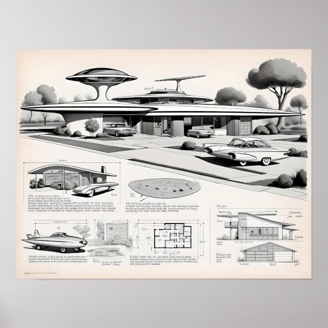 Retro-Futuristiska 03023 Poster (Framsidan)