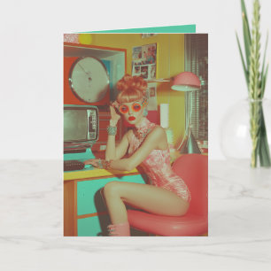 Retro Futuristiska Glam Aesthetic Inbjudan