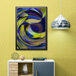 Retro Futuristiska Radial Swirl Vinkarare Art Möns Poster<br><div class="desc">Denna häpnadsväckande konstens biet är ett underbart sätt att ge en unik beröring till alla livsmiljöer. Den här fantastiska designen är utan tvekan en början till konversation. Den har ett skarpt och djärvt färg-schema av blåsor, lila, gröntar och gulter. Dess färgade mönster består av vågigt linjer som snurrar ut, skapar...</div>