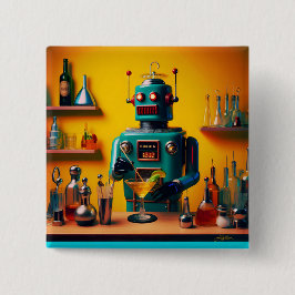 Retro Futuristiska Robot ROBIA 12J2 Mixolog Knapp