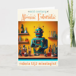 Retro Futuristiska Robot ROBIA 12J2 Mixolog Kort