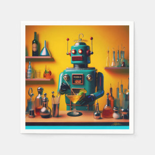 Retro Futuristiska Robot ROBIA 12J2 Mixolog Pappersservett