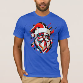 Retro-Futuristiska Santa T Shirt
