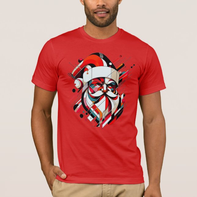 Retro-Futuristiska Santa T Shirt (Framsida)