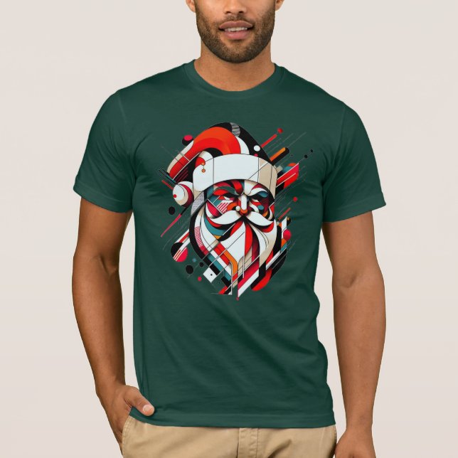 Retro-Futuristiska Santa T Shirt (Framsida)
