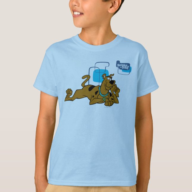 Retro-fyrkanter Scooby-Doo Ljuger ned Tee Shirt (Framsida)