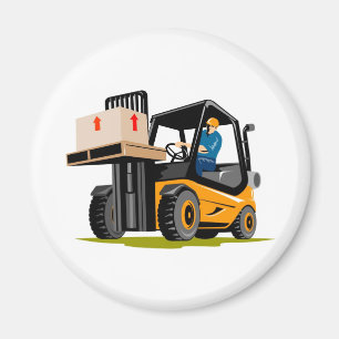 retro gaffeltruck magnet