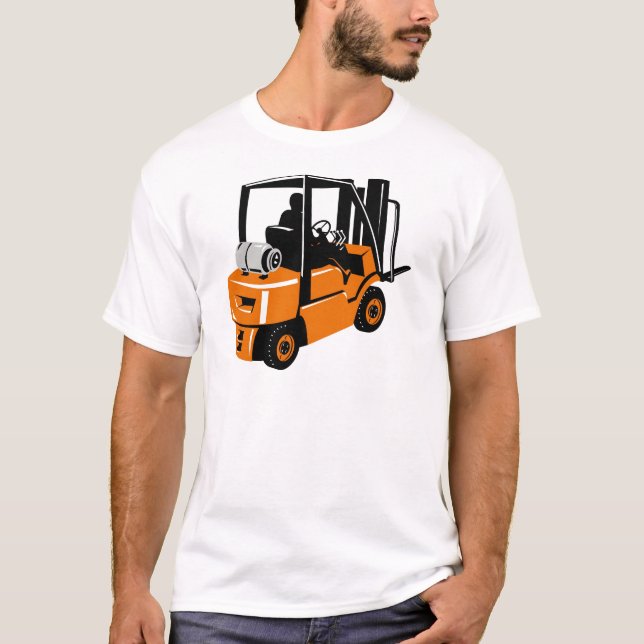 retro gaffeltruck t-shirt (Framsida)