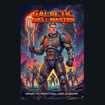 Retro Galaktisk Grillmästare Sci-Fi Parodi Poster<br><div class="desc">Förvandla din herrgrott, spelrum eller garage till det ultimata kommandocentralen med denna episka retro-framtids-poster. Denna detaljerade illustration fångar perfekt den nostalgiska känslan av klassiska 1980-tals rymdopera-blockbuster, men med en rolig kulinarisk twist. Den visar den legendariska Galaktiska Grillmästaren som står stark i tung taktisk rustning och håller i en glödande, energidriven...</div>