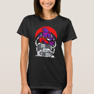 Retro Gamer 8-bitars varulv Howling Måne Varg Man T Shirt