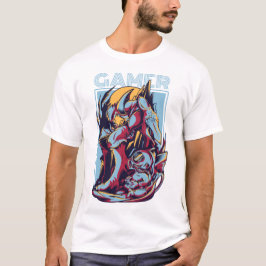 Retro Gamer Alien Monster Vintage Arcade Graphic T Shirt