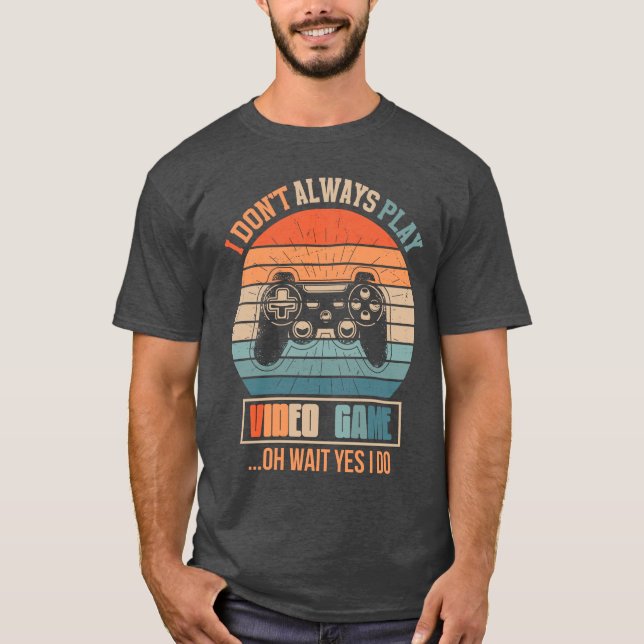 Retro Gamer Art - Vintage Gaming Controller T Shirt (Framsida)
