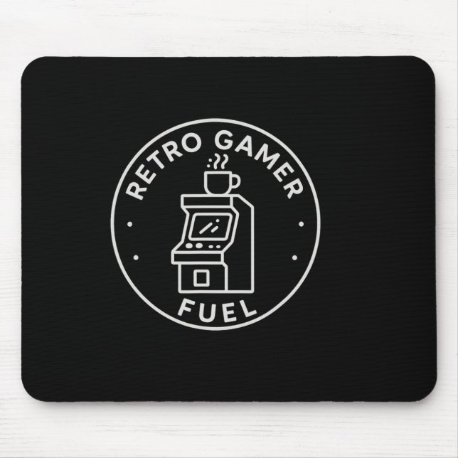 Retro Gamer Bränsle Arkad Kaffe Spel för 80s Pappo Musmatta (Framsidan)