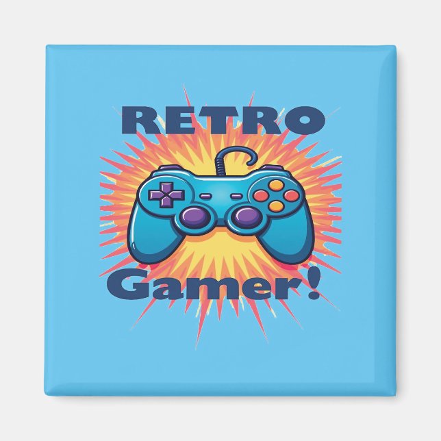 Retro Gamer Controller-design för klassiskt spel Magnet (Framsidan)